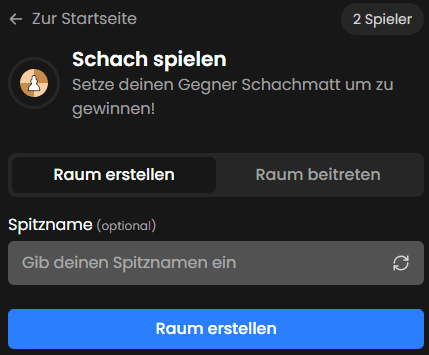 Erstelle einen Raum